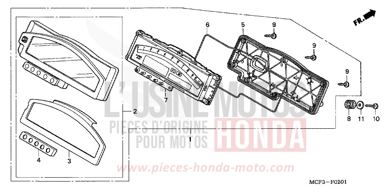 METER (VTR1000SP4/5/6) for VTR1000 SP-2 BLACK (NH1E) from 2004